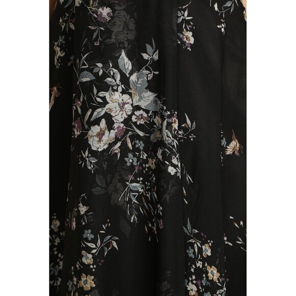 Lulus Made to Flaunt Black Floral Print Maxi Dress Women Size S Sleeveless Dress - Picture 8 of 10